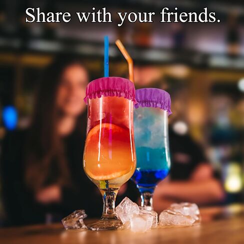 (6 Colors) Cup Condoms for Drinks with Straw Hole Disposable(12 Pack),Cup Cover for Drink Spiking Prevention,Cup Condoms for Bar,Easy Carry,Fits All Cup Sizes in Saudi Arabia