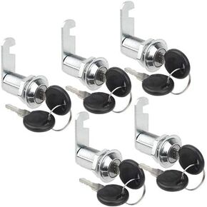 1-1/8" Cam Replacement Locks 5PCS Tool Box Locks Cylinder Cam Lock Cabinet Locks with Keys 30MM locks set for Mail Box Drawer Door