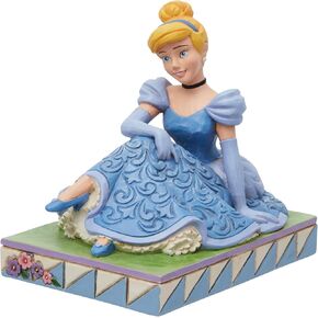 Jim Shore Enesco Disney Traditions Cinderella Slipper Personality Pose Figurine, 3.5 Inch, Multicolor