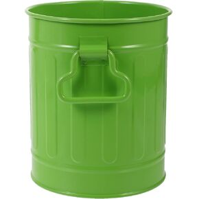 Zerodeko Mini Trash Can Household Trash Can Small Trash Can Lid Trash Cans for Bedroom Japanese Table Lamps Makeup Brush Canister Countertop Trash Can Desk Pencil Bucket Metal Iron Office