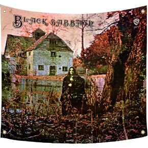 Zeaiicess Music Tapestry for The Black Vintage Rock Band Sab-bath Flags Metal Band Album Cover Poster 70s 80s 90s Punk Band Banner for Room Bar Party Decor 4x4 in Saudi Arabia