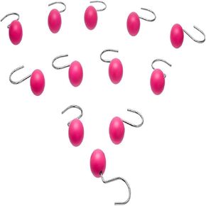 Daniel's Bath & Beyond Pink 12 Piece Ball Shower Hooks, 20" x 32"/20" x 20"/16" x 20", Count
