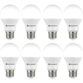 Ecosmart LED Dimmable 75-Watt Daylight Light Bulb, 1155-Lumen, 5000K, A19, E26 Base, 8 Bulbs