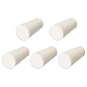 uxcell 12-17mm Beige Drilled Silicone Stopper Plugs for Flask Test Tube Stopper 5pcs