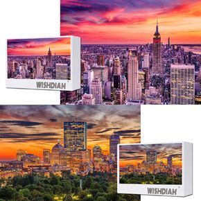 2 Pack Italy Puzzles for Adults 1000 Pieces, Trevi Fountain & Colosseum in Rome Italy Puzzles 1000 Pieces for Adults, Puzzles for Women &Mom, Puzzles Gifts