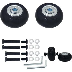 Wear-Resistant Mute Luggage Suitcase Replacement Wheels Rubber Swivel Caster Wheels Repair Kits (45mm 4-Pieces)