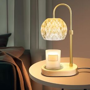 Cadrim Candle Warmer Lamp, Adjustable Height Dimmable Candle Lamp Warmer with 2 Bulbs 2H/4H/8H Timer Electric Wax melt Warmer Electric Candle Warmer for Bedroom Home Decor Christmas Festival Gift
