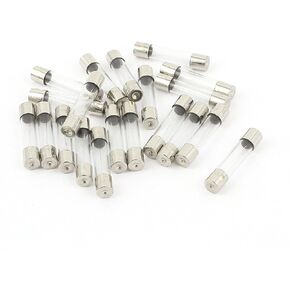 uxcell 20pcs 6x30mm Quick Blow Low Break Capacity Glass Tube Fuse 6.3A 250V
