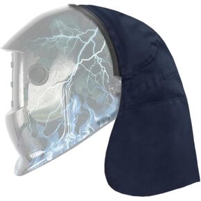 Welding helmet rear extension cover, helmet extended FR cotton Hood, neck sun canopy, anti-glare, with crimp seal, suitable for most welding helmets