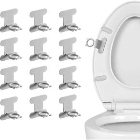 Toilet Seat Lifter, Toilet Seat Lifter Toilet Seat Handle Lifter Toilet Cover Lifter, Avoid Touching Toilet Seat Lifter Bathroom Accessories White and Grey (White)