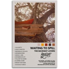 The Backseat Lovers Waiting to Spill Album Poster for Bedroom Aesthetic Canvas Wall Art Living Room Posters Painting Picture Print Modern Family Decor 12x18inch(30x45cm) Unframe-style