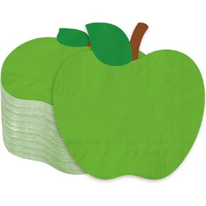 Whaline 100 Pack Back to School Napkins Red Apple Disposable Paper Napkins School Season Apple Dinner Napkins for First Day of School Party Celebration Supplies Table Decorations