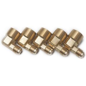 LTWFITTING Brass Flare 3/8" OD x 3/4" Male NPT 90 Degree Elbow Tube Fitting (Pack of 5) in Saudi Arabia