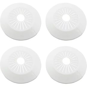 XGNG 4pcs Pipe Cover Decoration White 30mm-55mm PVC Plastic Escutcheon Water Pipe Drain Line Cover For Kitchen Faucet Accessories Wall Hole Duct Cover