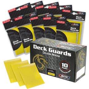 BCW 500 Premium Orange Double Matte Deck Guard Sleeves [Display Bundle - 10 Packs of 50 Sleeves]
