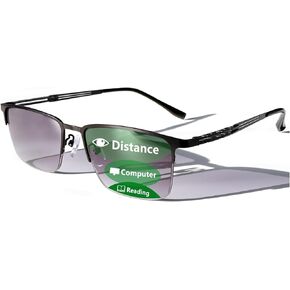 Sehnsucht Mens Progressive Reading Sunglasses Multifocus Reading Glasses for Men Flexible Temple UV400 Multifocal Sun Readers