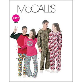 McCall's Patterns M6251 Misses'/Men's/Teen Boys' Tops, Pants and Jumpsuit, Size Y (XSM-SML-MED)