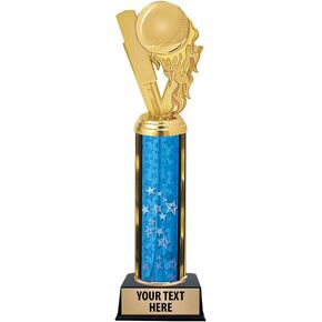 11" Gold Cricket Trophies - Cricket Sports Trophy Award with Custom Engraving Prime