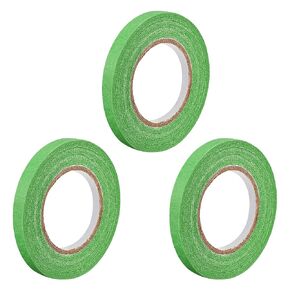 uxcell 3Pcs 12mm 0.48 inch Wide 20m 21 Yards Masking Tape Painters Tape Rolls Light Green