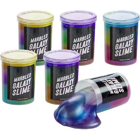 Playbees Marbled Galaxy Slime - 12 Pack - Cosmic Galaxy Gooey Unicorn Fidget Kit for Sensory Stimulation and Creative Play - Perfect Party Favor, Stress Relief, and Imaginative Fun for All Ages