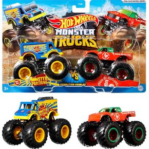 Hot Wheels Monster Trucks Toy Truck 12-Pack, Set of 12 Die-Cast 1:64 Scale Vehicles, For Kids & Collectors (Styles May Vary) (Amazon Exclusive)