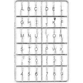 Doll House Letters Numbers, 1/12 Miniature Front Door Furniture Numbers Door Accessory(Silver)