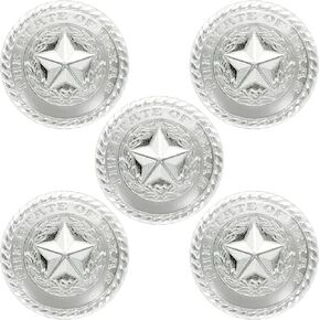 The State of Texas Antiaue Star Conchos Western Antqiue Engraved Star Conchos 1" Pack of 10