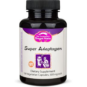 Dragon Herbs Super Adaptogen | All Natural Supplement to Support Well-Being, Mood, Immune Function, Strong Adaptive Response | All Natural Ingredients, Non-GMO (100 Capsules, 500 mg Per Capsule)"