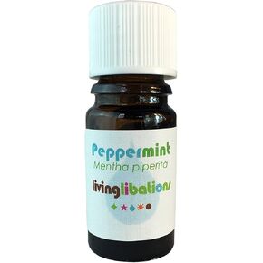 Living Libations - Organic Peppermint Essential Oil | Natural, Wildcrafted Clean Beauty (.169 oz | 5 ml)