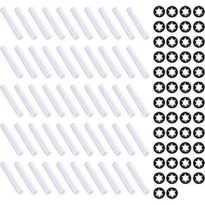 50Pcs Garage Door Hinge Quiet Roller Sleeves Roller Shaft gaskets Compatible with New Rollers or Rollers with Clean Stems (ID-11mm；OD-11.90mm；L-80mm)