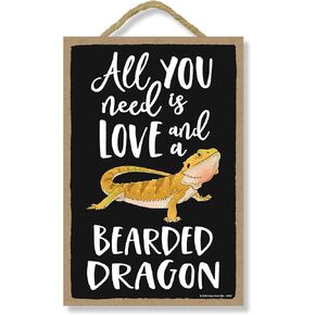 Honey Dew Gifts All You Need is Love and a Bearded Dragon Funny Wooden Home Decor for Pet Reptiles Lovers, Hanging Decorative Wall Sign, 7 Inch by 10.5 Inch, 76202 in Saudi Arabia