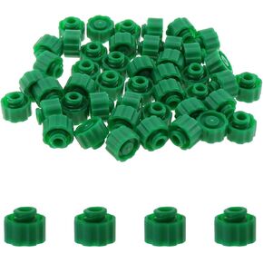 MEETOOT 100PCS/PACK 4mm Hole Diameter Syringe Tip Cap Green PP Plastic No Needle Luer Lock Cap Syringe Needle Suitable for Paint and Adhesive