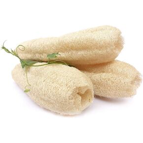 Natural Whole Loofah 3 PCS Exfoliating Body Scrubber Dead Skin Remover Bath Sponge Shower Zero Waste