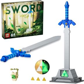 Ubrixmen BOTW Link and Princess Building Set, Link Action Figures Holding Master Sword and Hylian Shield Link Action Figure Birthday Gifts for Kids（393PCS）