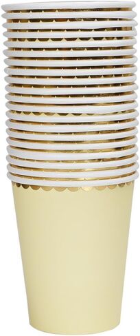 Pink Gold Paper Cups with Metallic Gold Border Disposable Paper Cups 9oz for Wedding,Party and Cocktail,40 pcs in Saudi Arabia