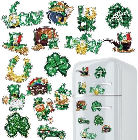 clothmile 16 Pieces Summer Sunflower Bee Diamond Art Magnets Spring Refrigerator Painting Magnets Stickers Gnome Sunflower Bee Shape Holiday Diamond Art Summer DIY Craft Kits for Kids Adults in Saudi Arabia