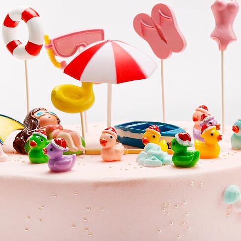 X Hot Popcorn 100 قطعة من البط الراتنج الصغير، بط صغير لعيد الميلاد، أشكال بطة صغيرة، زخارف البط الصفراء المصغرة للحرف اليدوية، تزيين بيت الدمى وسطح المكتب in Kuwait