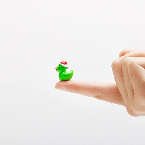 X Hot Popcorn 100 قطعة من البط الراتنج الصغير، بط صغير لعيد الميلاد، أشكال بطة صغيرة، زخارف البط الصفراء المصغرة للحرف اليدوية، تزيين بيت الدمى وسطح المكتب in Kuwait