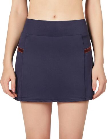 POSHDIVAH Women's Athletic Skirts with Built-in Shorts Skorts for Tennis Golf Running Workout and Casual in Saudi Arabia