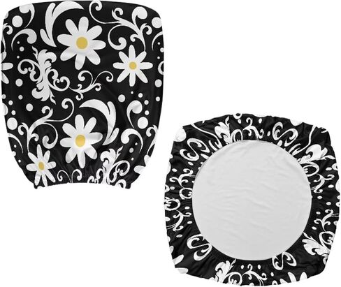 Flashideas Cute Daisy Chair Covers Computer Chair Seat Cover Backrest Slipcovers Protective Stretch Decorative Fabric Cover Suitable for Computer Chairs Office Chairs in Saudi Arabia