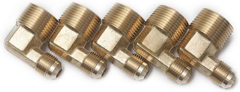 LTWFITTING Brass Flare 3/8" OD x 3/4" Male NPT 90 Degree Elbow Tube Fitting (Pack of 5) in Saudi Arabia
