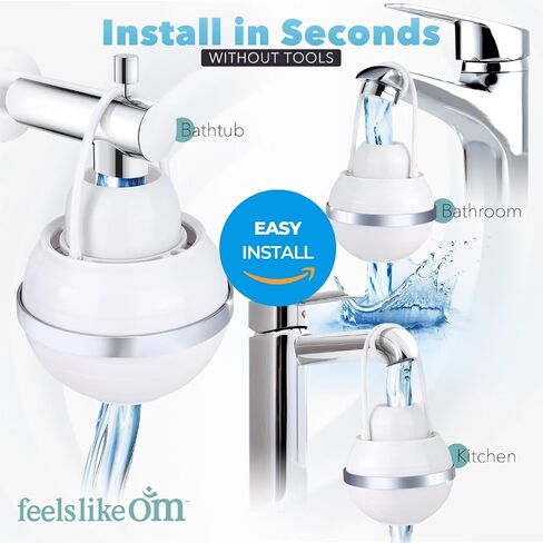 Advanced Bath Water Filter - 10-Stage Filtration| BPA-Free | Easy Install | Bath Filter for Tub - Bath Ball Filter Reduces Chlorine & Heavy Metals, Balances pH, Infuses Vitamin C in Saudi Arabia