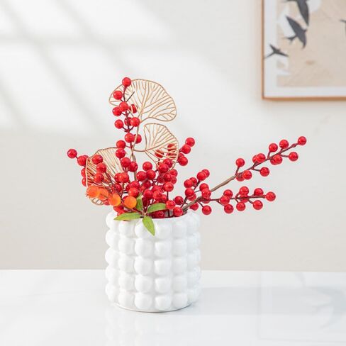 White Ceramic Vase Nordic Minimalist Style Decor for Countertop Center Dresser Kitchen Living Room Home Decor White Matte Abstract Vase (White 666) in Saudi Arabia
