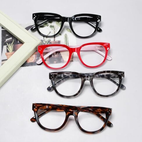 Eyekepper 4-packing Bifocal Reading Glasses Women Stylish Bifocal Readers Clear Lens +2.00 in Saudi Arabia
