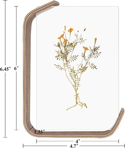 4x6 Picture Frame Wood Photo Frame Double Sided Frame for Tabletop Display L Shaped Picture Frames Vertically or Horizontally Display Walnut in Saudi Arabia
