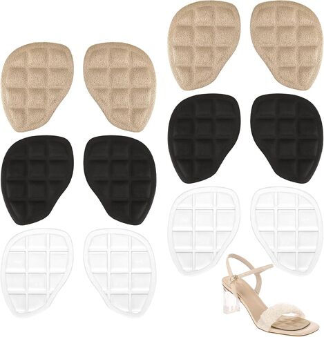 6 Pairs High Heel Comfort Pads, Non Slip Pads for Heels Thickened Heel Inserts for Women Self-Adhesive Foot Pads Reusable Metatarsal Pads Relief Foot Pain and Bunion Forefoot Support in Saudi Arabia