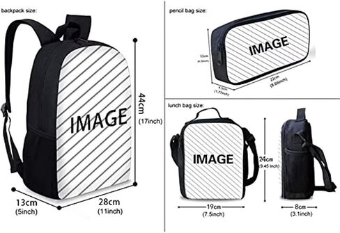 Backpack for Kids Girls Boys Elementary School Bag 3 Piece Set with Lunch Box and Pencil Case in Saudi Arabia