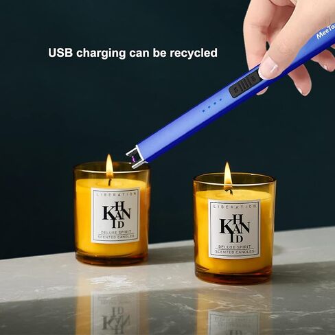 MeeToo Electric Candle Lighter Rechargeable Lighter Type-C Plasma Arc Lighters for Candle Camping Kitchen (Rose Gold)… in Saudi Arabia