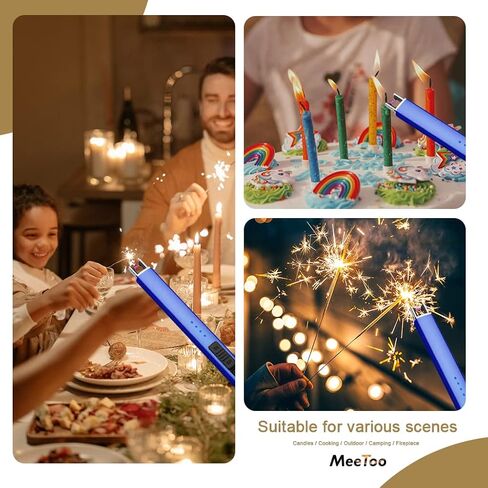 MeeToo Electric Candle Lighter Rechargeable Lighter Type-C Plasma Arc Lighters for Candle Camping Kitchen (Rose Gold)… in Saudi Arabia