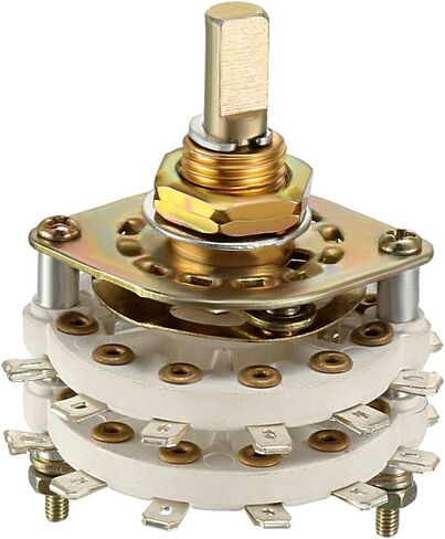 uxcell 2P8T 2 Pole 8 Position 2 Deck Band Channel Rotary Switch Selector in Saudi Arabia